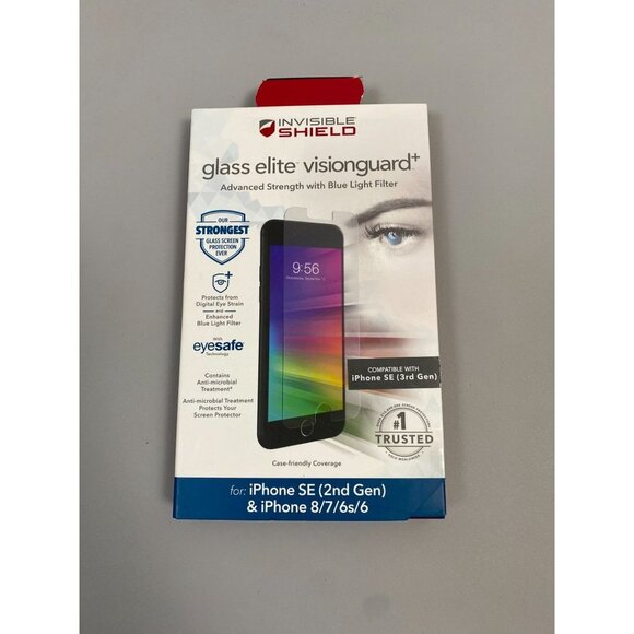 NEW Invisible Shield Phone Screen Protector Glass Elite Visionguard iPhone SE (3 - Picture 3 of 6